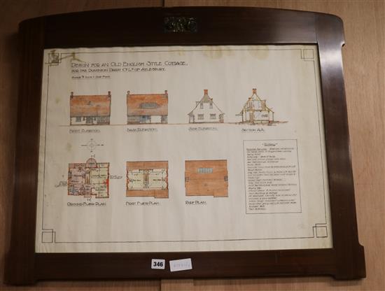 G. White, architects design for an old English style cottage for The Dominion Dairy Company of Aylesbury